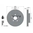 TEXTAR 92225003 Bremsscheiben 2 Stück TOYOTA