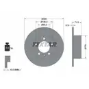 TEXTAR 92228700 Bremsscheiben 2 Stück hinten für OPEL