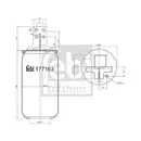 Federbalg Luftfederung Febi Bilstein 177163 für Iveco Hinterachse Links