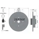 TEXTAR 92202103 Bremsscheiben 2 Stück hinten PEUGEOT