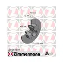 Zimmermann 430.2608.00 Bremsscheiben 2 Stück OPEL