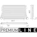Ladeluftkühler Mahle CI 208 000P Behr *** Premium Line *** für Audi für Seat