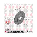Original Zimmermann 100.1241.52 Bremsscheiben 2 Stück für VW