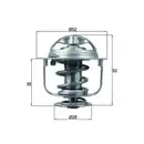 MAHLE TX 165 88D Thermostateinsatz mit Dichtung
