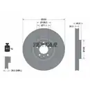 TEXTAR 92283403 Bremsscheiben 2 Stück vorne PEUGEOT