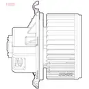 Innenraumgebläse Denso DEA09024 für Citroën für Fiat für Peugeot