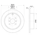 Mintex MDC1655 Bremsscheiben 2 Stück TOYOTA