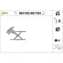 Fensterheber Valeo 861182 für Nissan Hinten Links