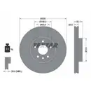 Original TEXTAR 92196905 Bremsscheiben 2 Stück vorne für FORD