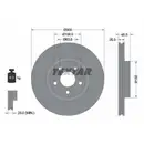 Original TEXTAR 92141305 Bremsscheiben 2 Stück vorne für FORD