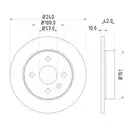Mintex MDC1051 Bremsscheiben 2 Stück für OPEL