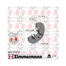 ZIMMERMANN 600.1599.20 Bremsscheiben 2 Stück
