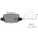 Textar Bremsenset Bremsscheiben Ø258 voll Bremsbeläge hinten Mercedes B-Klasse