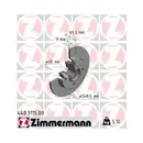 Zimmermann 440.3115.00 Bremsscheiben 2 Stück PEUGEOT