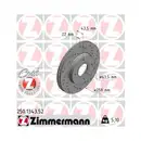 Original Zimmermann 250.1343.52 Bremsscheiben 2 Stück für FORD