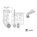 Lenker Radaufhängung Febi Bilstein 183089 für Suzuki für Toyota Mitte