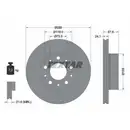 Original TEXTAR 92275105 Bremsscheiben 2 Stück vorne für FIAT