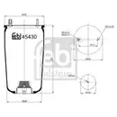 Federbalg Luftfederung Febi Bilstein 45430 für Bpw