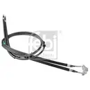 Seilzug Feststellbremse Febi Bilstein 108707 für Opel für Vauxhall Hinten