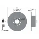 TEXTAR 92075703 Bremsscheiben 2 Stück SAAB