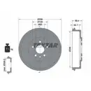 TEXTAR 94039500 Bremstrommeln 2 Stück hinten CHEVROLET