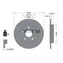 TEXTAR 92164003 Bremsscheiben 2 Stück hinten für TOYOTA