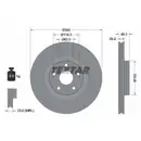 TEXTAR 92195303 Bremsscheiben 2 Stück vorne für TOYOTA