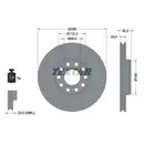 Original TEXTAR 92121005 Bremsscheiben 2 Stück vorne für VW