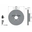 Original TEXTAR 92267603 Bremsscheiben 2 Stück vorne für MAZDA