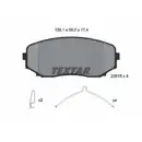 Bremsbelagsatz Scheibenbremse Textar 2351503 für Ford für Mazda für Mitsubishi