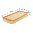 Luftfilter Bosch F 026 400 144 für Mercedes Benz für Mercedes Benz für Smart