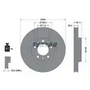 TEXTAR 92156903 Bremsscheiben 2 Stück vorne PEUGEOT