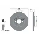 TEXTAR 92048103 Bremsscheiben 2 Stück PEUGEOT