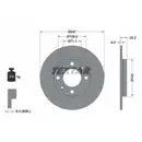 TEXTAR 92055003 Bremsscheiben 2 Stück PEUGEOT