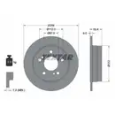 Textar Bremsenset Scheiben 259 mm voll Bremsbeläge hinten Mercedes C-Klasse W202
