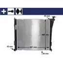 Kühler Motorkühlung Mahle CR 848 000S Behr für Hyundai für Kia