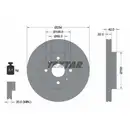 TEXTAR 92204503 Bremsscheiben 2 Stück DAIHATSU