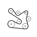 Keilrippenriemensatz Continental Ctam 7PK1605K1 für Nissan für Renault für Dacia
