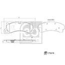 FEBI BILSTEIN 175676 Bremsbelagsatz für PORSCHE