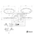 FEBI BILSTEIN 184234 Bremsbelagsatz für OPEL, PEUGEOT, DS, CITROËN