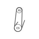 CONTINENTAL CTAM 4PK1022 ELAST Keilrippenriemen
