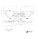 FEBI BILSTEIN 184233 Bremsbelagsatz für SEAT, SKODA, VW, AUDI