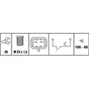 HELLA 6ZT 007 807-001 Temperaturschalter, eckig