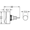 HELLA 6EH 004 407-022 Schalter S 18 12V Orange