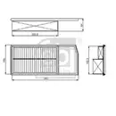 FEBI BILSTEIN 101664 Luftfilter für OPEL, FIAT, PEUGEOT, CITROËN