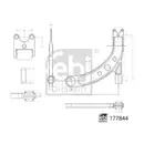 Lenker Radaufhängung Febi Bilstein 177844 für Dodge für Hyundai