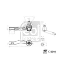 Spurstangenkopf Febi Bilstein 178501 für Toyota Vorderachse Links