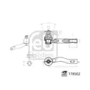 Spurstangenkopf Febi Bilstein 178502 für Suzuki für Toyota Vorderachse Rechts