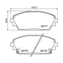 Bremsbelagsatz Scheibenbremse Textar 2617701 für Mazda für Mazda (changan)