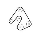 CONTINENTAL CTAM 5PK1207K1 Keilrippenriemen Kit für OPEL, CHEVROLET